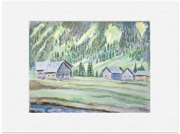 098 Nenzinger Himmel, Kärnten. 18. 8. 1957 Aquarell 48x36 cm